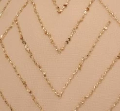 Adrianna Papell Art Deco Beaded Mermaid Gown With Cowl Neckline In Champagne Gold 11 Adrianna Papell Art Deco Beaded Mermaid Gown With Cowl Neckline In Champagne Gold -Adrianna Papell Shop AP1E210577 AD298 Regular Alternate