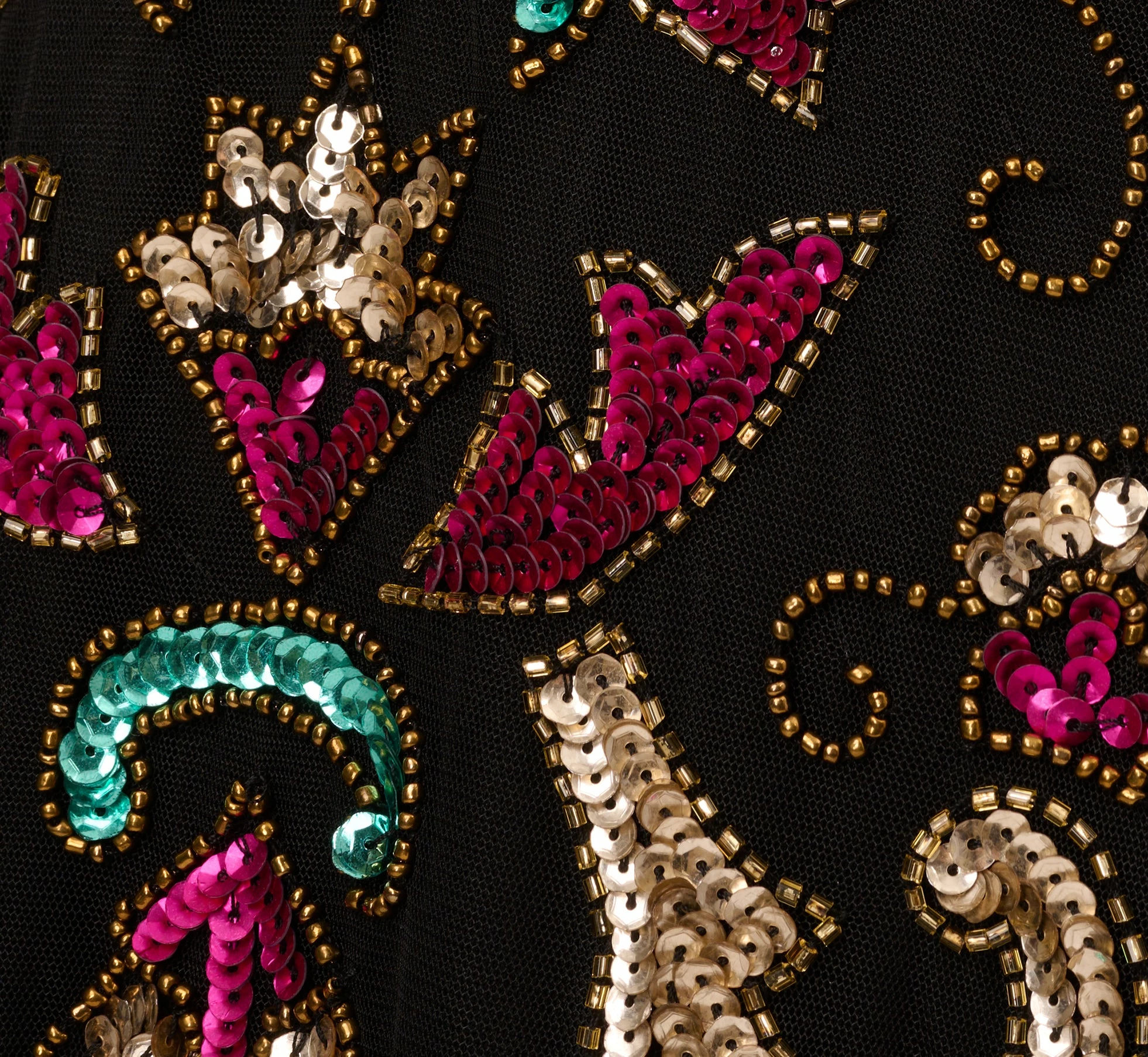 Adrianna Papell Multicolor Floral Beaded Gown With Velvet Trim In Black Multi 6 Adrianna Papell Multicolor Floral Beaded Gown With Velvet Trim In Black Multi - Image 6