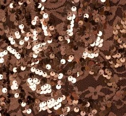 Adrianna Papell Off The Shoulder Sequin Lace Dress In Copper -Adrianna Papell Shop AP1E210619 AA908 Regular Alternate