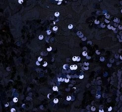 Adrianna Papell Sequin Lace Sleeveless Midi Dress With Mock Neck In Navy -Adrianna Papell Shop AP1E210621 AA412 Regular Alternate