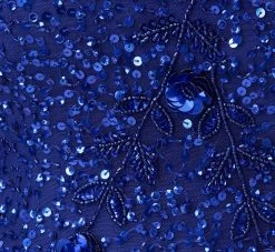 Adrianna Papell Beaded Off The Shoulder Mermaid Gown With Flutter Neck In Ultra Blue 13 Adrianna Papell Beaded Off The Shoulder Mermaid Gown With Flutter Neck In Ultra Blue -Adrianna Papell Shop AP1E210785 AZ401 Regular Alternate