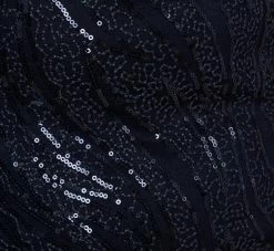 Adrianna Papell Plus Size Sequin Embroidered Dress With Taffeta Bell Sleeves In Midnight -Adrianna Papell Shop AP1E210796 AB411 Plus Alternate
