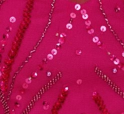 Adrianna Papell Sequin Beaded Cape Dress With Illusion Neckline In Hot Orchid -Adrianna Papell Shop AP1E210846 BA670 Regular Alternate