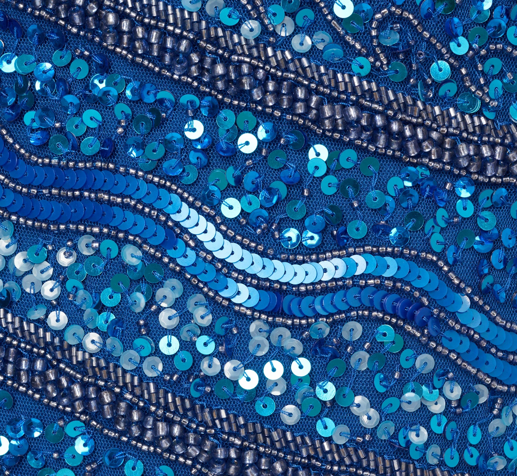 Adrianna Papell One Shoulder Beaded Column Gown With Draped Sleeve In Blue Horizon 6 Adrianna Papell One Shoulder Beaded Column Gown With Draped Sleeve In Blue Horizon - Image 6