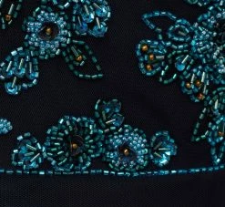 Adrianna Papell Beaded Midi Dress With Tulle Skirt In Midnight Multi -Adrianna Papell Shop AP1E210911 AE489 Regular Alternate