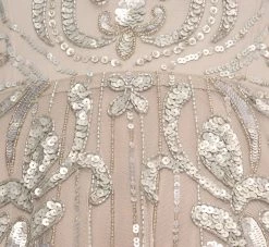 Hand Beaded Illusion Midi-Length Fit-And-Flare Cocktail Dress In Silver 12 Hand Beaded Illusion Midi-Length Fit-And-Flare Cocktail Dress In Silver -Adrianna Papell Shop MD1E206654 AA040 Regular Alternate