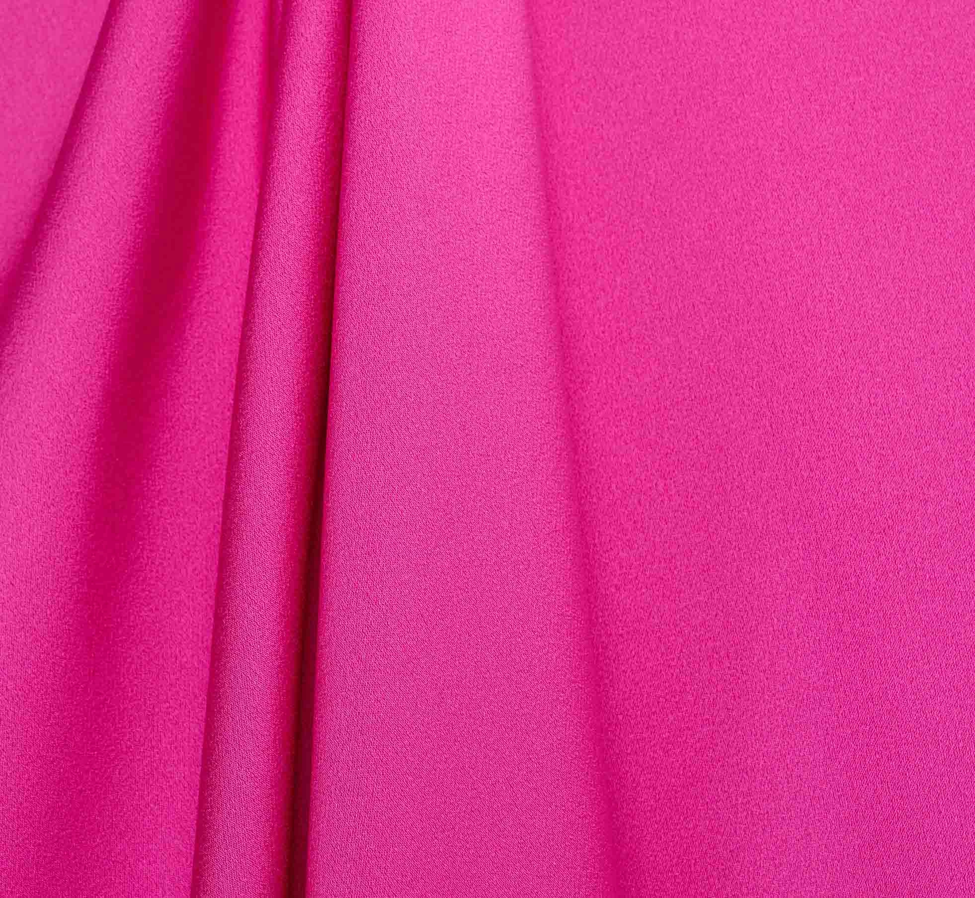 One Shoulder Midi Dress With Pleated Details In Magenta 4 One Shoulder Midi Dress With Pleated Details In Magenta - Image 4
