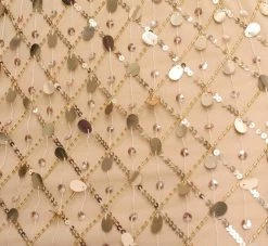 Sequin Beaded Mermaid Gown With Halter Neckline In Gold -Adrianna Papell Shop MD1E207723 AA038 Regular Alternate