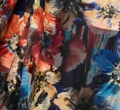 Floral Printed Metallic Organza Burnout One Shoulder Long Ball Gown With Pockets And Slit In Blue Multi 12 Floral Printed Metallic Organza Burnout One Shoulder Long Ball Gown With Pockets And Slit In Blue Multi -Adrianna Papell Shop MD1E207919 AA461 Regular Alternate