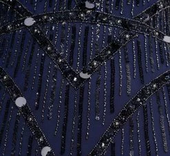 Hand Beaded Illusion Long Mermaid Gown In Navy 11 Hand Beaded Illusion Long Mermaid Gown In Navy -Adrianna Papell Shop MD1E207928 AA412 Regular Alternate