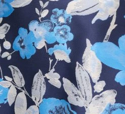 Off The Shoulder Floral Jacquard Gown In Blue Multi -Adrianna Papell Shop MD1E208165 AA461 Regular Alternate