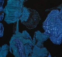 Floral Stretch Jacquard Strapless Midi Dress With Pleat Details In Blue Multi -Adrianna Papell Shop MD1E208345 AA461 Regular Alternate