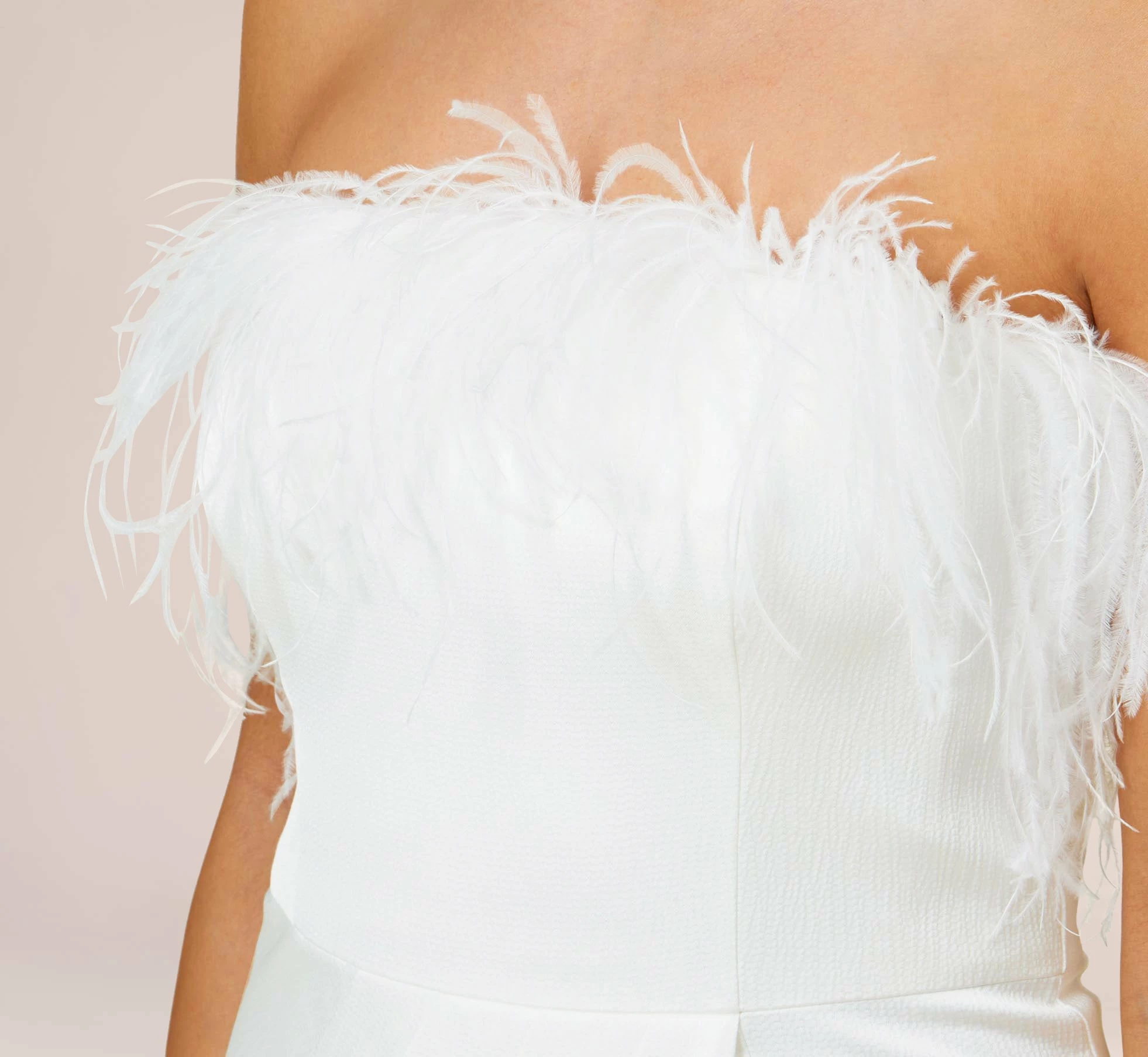 Strapless Gown With Draped Skirt In Ivory 5 Strapless Gown With Draped Skirt In Ivory - Image 5