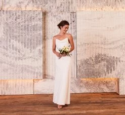 Satin Cowl Slip Gown In Ivory 9 Satin Cowl Slip Gown In Ivory -Adrianna Papell Shop MN1E206744 AC194 Regular Lifestyle