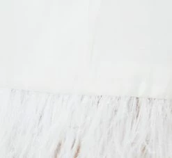 Charmeuse Tuxedo Short Sheath Cocktail Dress With Feather Trim In Ivory 11 Charmeuse Tuxedo Short Sheath Cocktail Dress With Feather Trim In Ivory -Adrianna Papell Shop MN1E206883 AC194 Regular Detaill