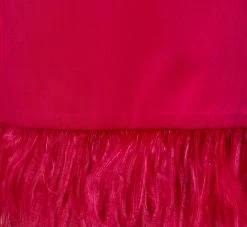 Charmeuse Tuxedo Short Sheath Cocktail Dress With Feather Trim In Bright Rose 11 Charmeuse Tuxedo Short Sheath Cocktail Dress With Feather Trim In Bright Rose -Adrianna Papell Shop MN1E206883 AN670 Regular Detaill