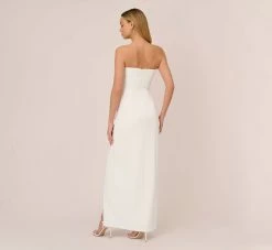 Strapless Column Gown In Ivory -Adrianna Papell Shop MN1E206897 AC194 Regular Back