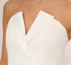 Strapless Column Gown In Ivory -Adrianna Papell Shop MN1E206897 AC194 Regular Detail