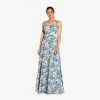 Floral-Printed Crepe Maxi Dress In Blue Multi