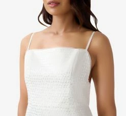 Sequined Sheath Short Cocktail Dress In Ivory -Adrianna Papell Shop MN1E207284 AC194 Regular Detail