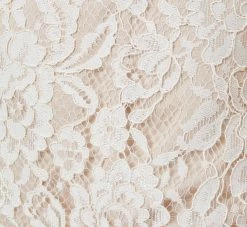 Floral Lace And Feather Trimmed Short Sheath Cocktail Dress In Ivory -Adrianna Papell Shop MN1E207483 AC194 Regular Detaill