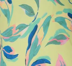 Foliage Printed Satin Gown With Halter Neckline In Green Multi -Adrianna Papell Shop MN1E208141 AA390 Regular Alternate