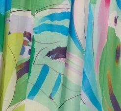 Tropical Printed Chiffon Dress With Wrap Details In Green Multi 11 Tropical Printed Chiffon Dress With Wrap Details In Green Multi -Adrianna Papell Shop MN1E208149 AA390 Regular Alternate